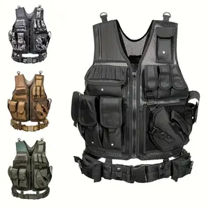BIGWIG Versatile breathable outdoor vest with webbing and multiple pockets, four-season tactical gear for hiking, camping, fishing and training, outdoor essentials, tactical vest