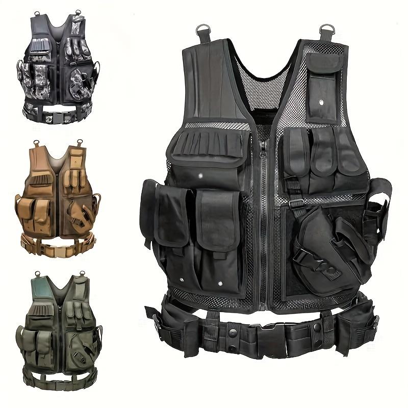 BIGWIG Versatile breathable outdoor vest with webbing and multiple pockets, four-season tactical gear for hiking, camping, fishing and training, outdoor essentials, tactical vest