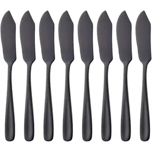Cheese Butter Knife, Stainless Steel 18/10 6" Mini Desert Knives, Breakfast Slicer Sandwich Spreader, Set of 8