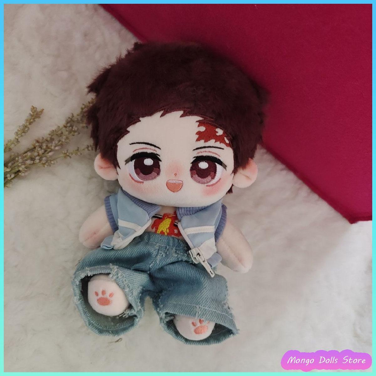 20cm Anime Demon Slayer Kamado Tanjirou Plush Toy Cartoon Stuffed Soft Toy Dress Up Cotton Doll Body Birthday Gift For Children