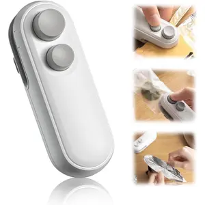 Mini snack bag sealing machine, Portable mini plastic bag sealer 2 in 1, plastic material, rechargeable, suitable for sealing and sealing snacks, coffee and pet food packaging Kitchen Preservation selling