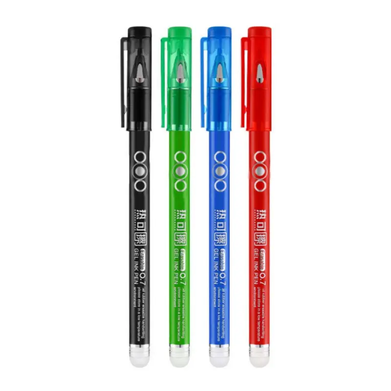 Set of 4/8 Medium Nibs Erasable Pen, 0.7mm, High Quality, Large Capacity, Water-Based Ink, Durable Plastic, Neutral Color, Suitable for Business, Office, Writing and Study