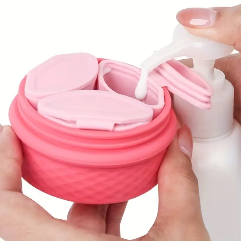 Silicone Beauty Dispenser Box Portable Eye Cream Facial Oil Dispenser Box Travel Supplies Dispensing Bottle