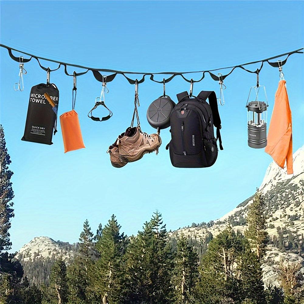 Outdoor Portable Tent Storage Hanging Rope, Camping Hanging Rope with Buckles, Tent Storage Hanging Rope Set, Camping & Hiking Equipment, Camping Supplies, Camping Accessory, Camping Gear