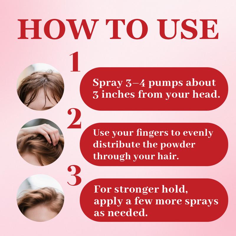 Adglamful Lady Hair Styling Powder - Instantly Achieve A Fluffy Effect and Matte Texture | Spray Head Design | Oil-control and Long-lasting Styling | Ladies' Voluminous Texture Powder, 12g