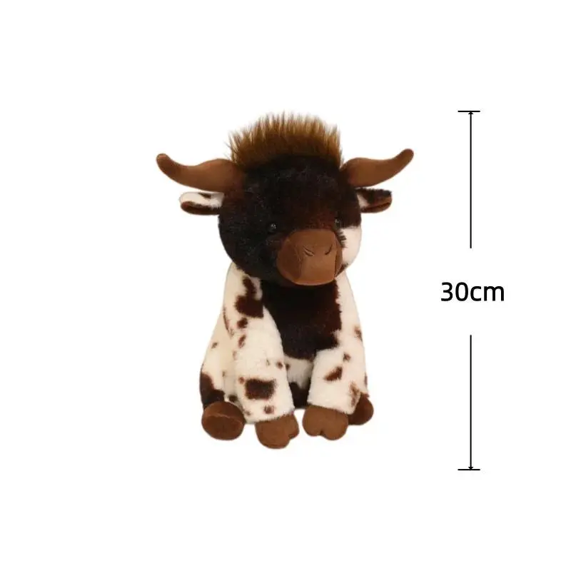 Cattle Plush Toys 30cm Simulated Cow Stuffed Doll Kawaii Toys Hobbies Collection Home Decor Toys Kids Dolls Birthday Gifts
