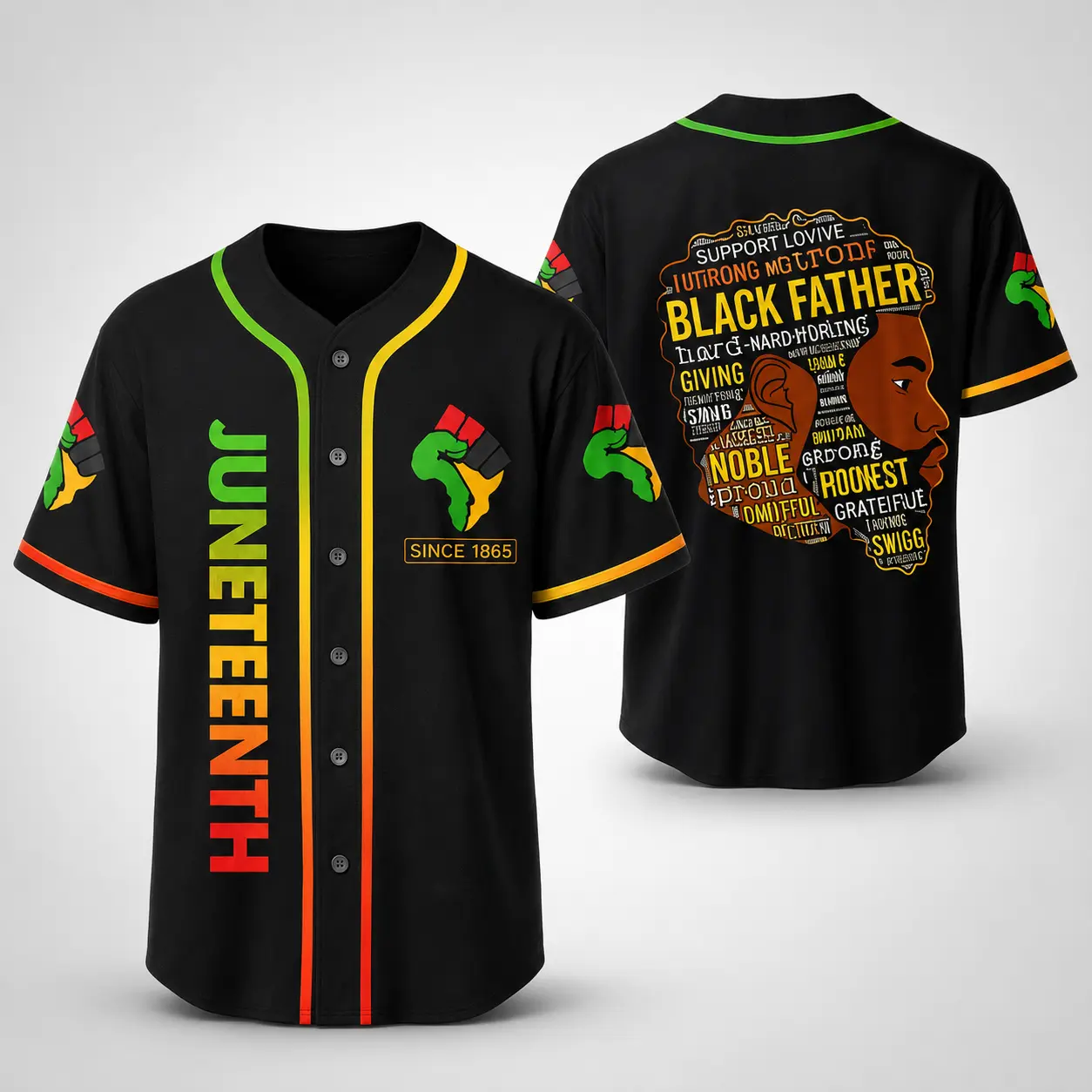 Juneteenth Since 1865 Baseball Jersey, Black Father Button Down Shirt, Unisex Freedom Day Baseball Tee, Black History Dad Gift #   TikTokMadeMeBuyIt #   DadGratitudeTee #   CelebrateDad #   FathersDayOutfit #   GiftForHim
