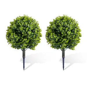 Artificial Topiary Ball Tree with Spike,Artificial Cedar Tree for Home Decor, Indoor and Outdoor