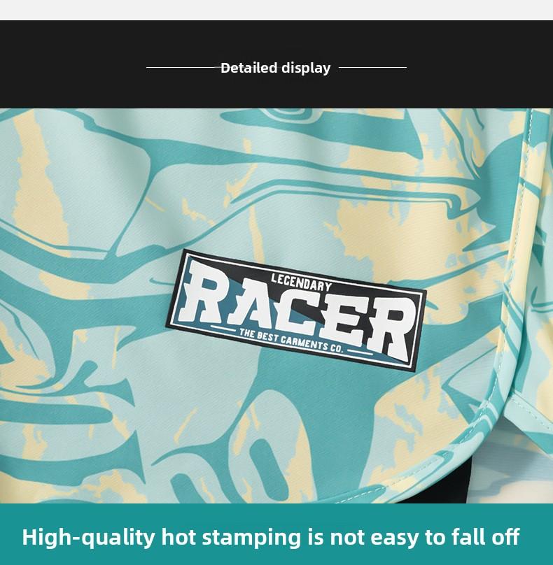 Adult Swimming Trunks Men's Flat-angle Five-point Swimsuit Set Anti-embarrassment New Professional Beach Adult Swimming Equipment