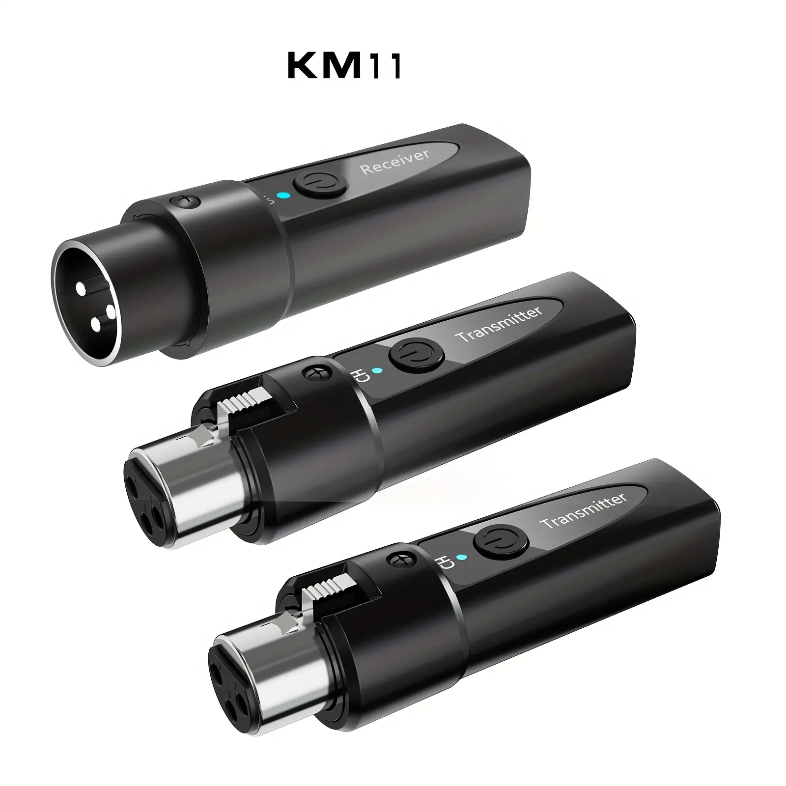 [Wireless Mic System] Wireless Microphone Transmitter Receiver 2.4Ghz, XLR System, Rechargeable Adapter for Audio Mixer, Dynamic Mic