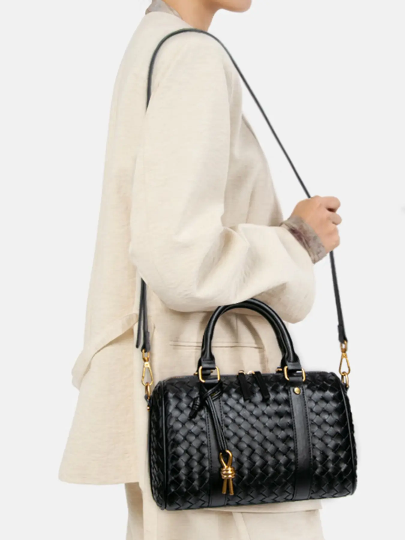 2026 New Vintage Woven Bag, Commuter Simple Crossbody Shoulder Handbag, American Retro Handmade High-Quality Pillow Bag, Ideal Gift for Office Women