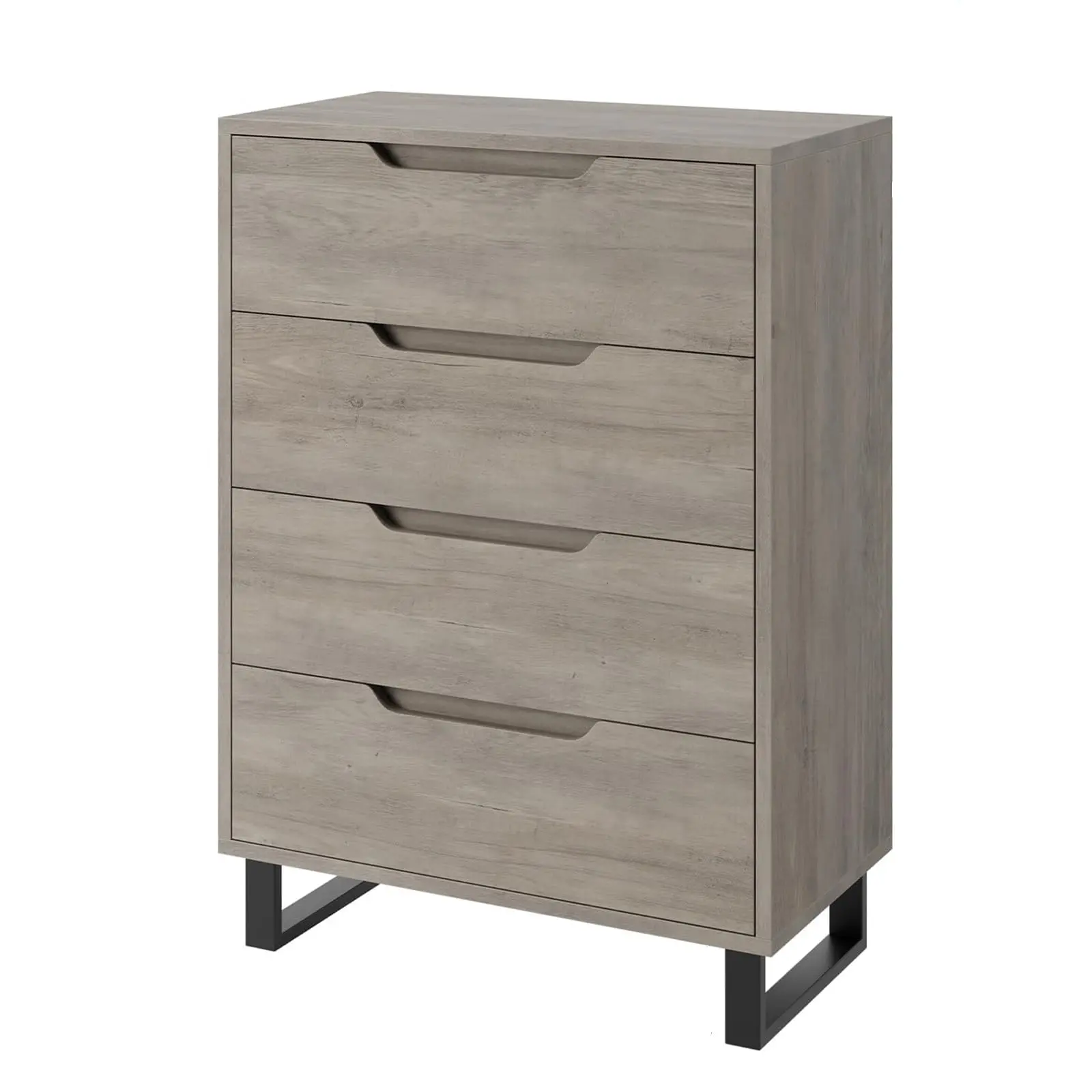 Towallmark 4-Drawer Vertical Dresser, 41.5" Tall Freestanding Wooden Storage Chest with Multiple Drawers for Bedroom, Living Room, Hallway, and Entryway in Black Finish