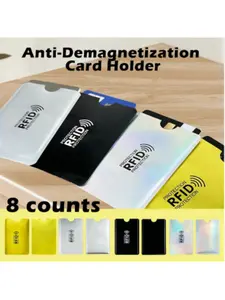 8 Counts RFID Blocking Sleeves Set, Protect Your Credit & ID Cards, Slim & Lightweight Design, Essential Card Security Solution