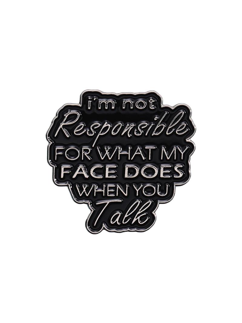 Creative Letter Pattern Pin, Cute Fashion Brooch for Women & Men, Fashion Brooch for Party, Daily Clothing Decor, Trendy All-match & Exquisite Brooch for Birthday Gift, Men Accessories