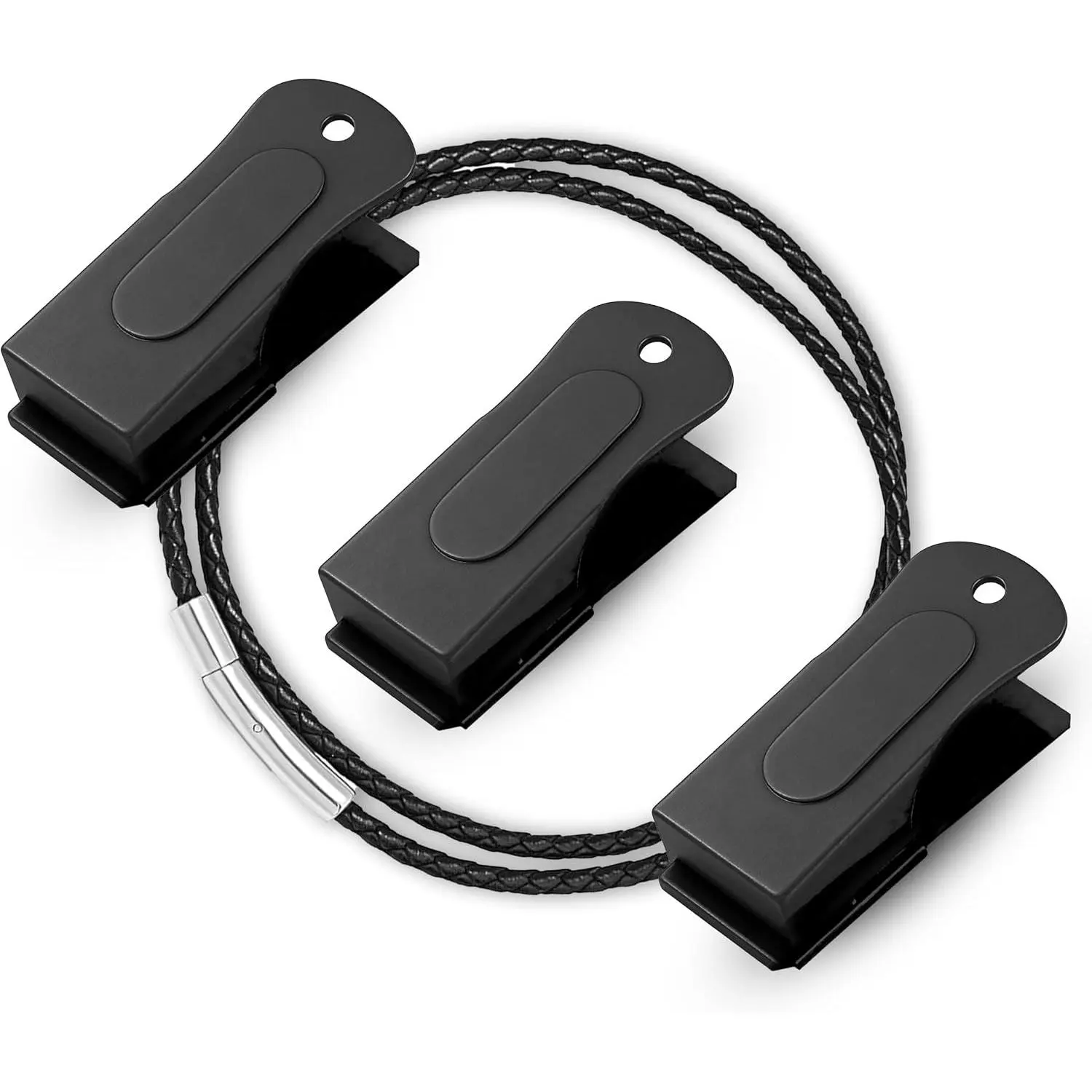 Metal Clickers for Dog Training – Black Dog Clicker for Training with Loud Crisp Sound for Behaviour Reward – Brass Style with Magnetic Clasp and Velvet Pouch – 3 Pack Pet Clicker