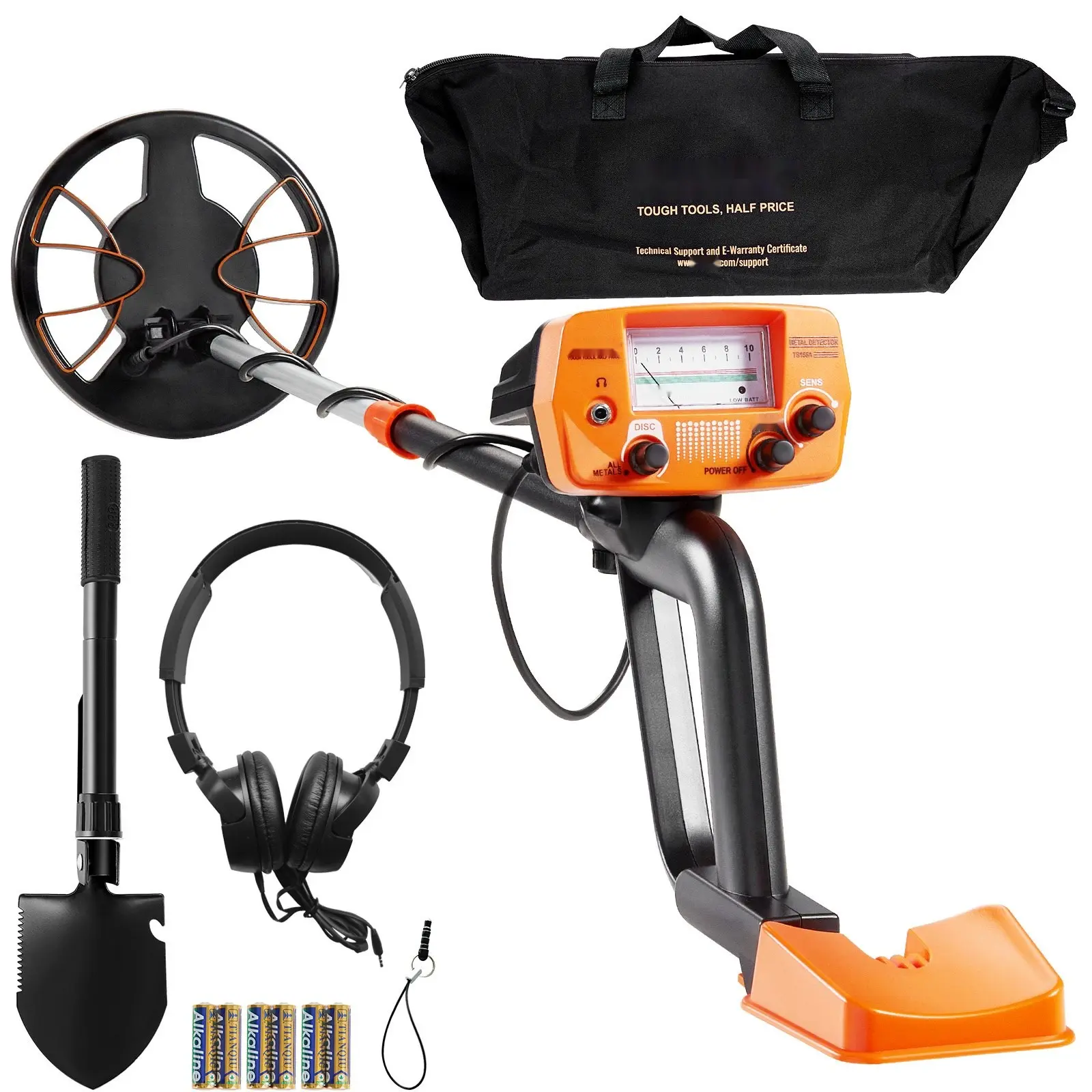 Metal Detector with 8-In Waterproof Search Coil, High-Accuracy Target ID Display, Adjustable 38-49-In Shaft, Lightweight Aluminum Stem, Dual Detection, Extendable Grip, Waterproof IP68 for Treasure Hunting (Adults, Beaches, Parks)