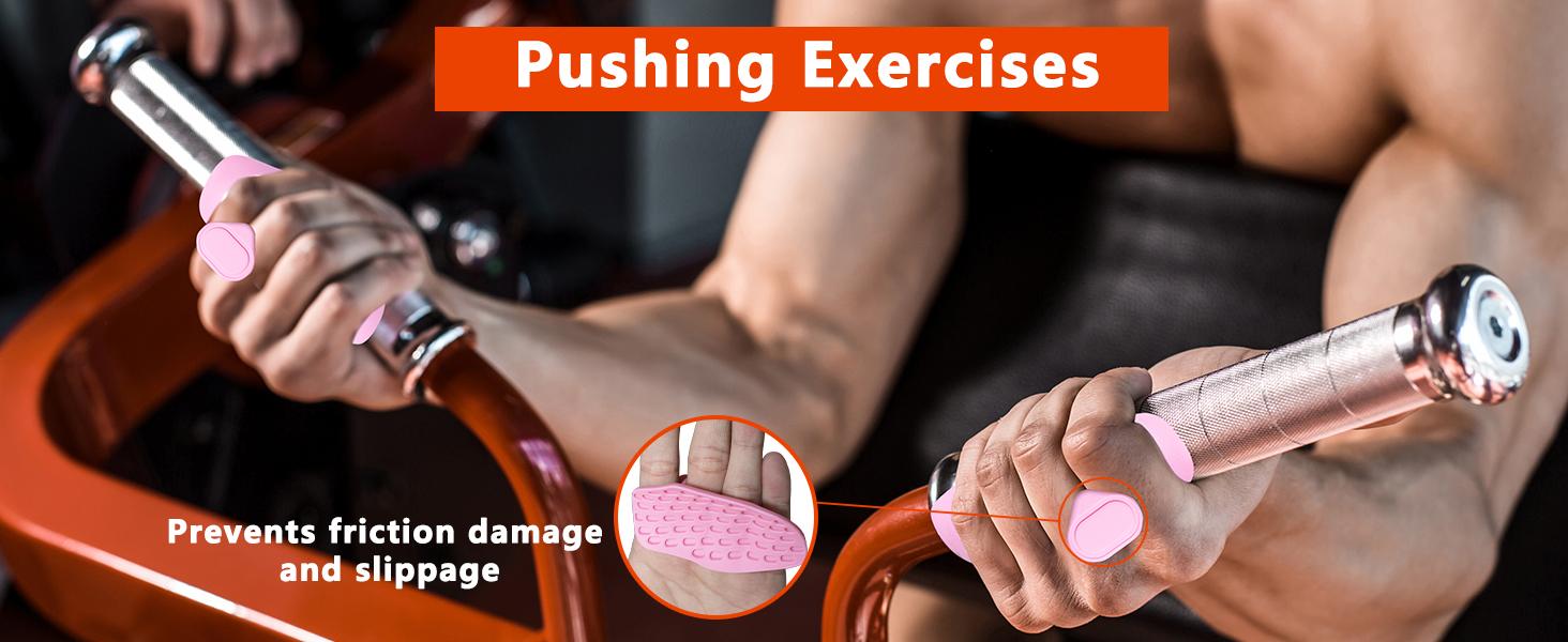 Silicone Gym Grips for Weight Lifting,Workout Gloves for Women Men Alternative,Anti Slip Gym Workout Grip,Rubber Gym Hand Grips-Weightlifting Grips Pad for Barbell,Pull Up,Ryptfit,Training