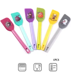 New Silicone Halloween Spatula with PP Handle, Baking Scraper, Cake Cream Scoop, Kitchen Household Cooking Utensil