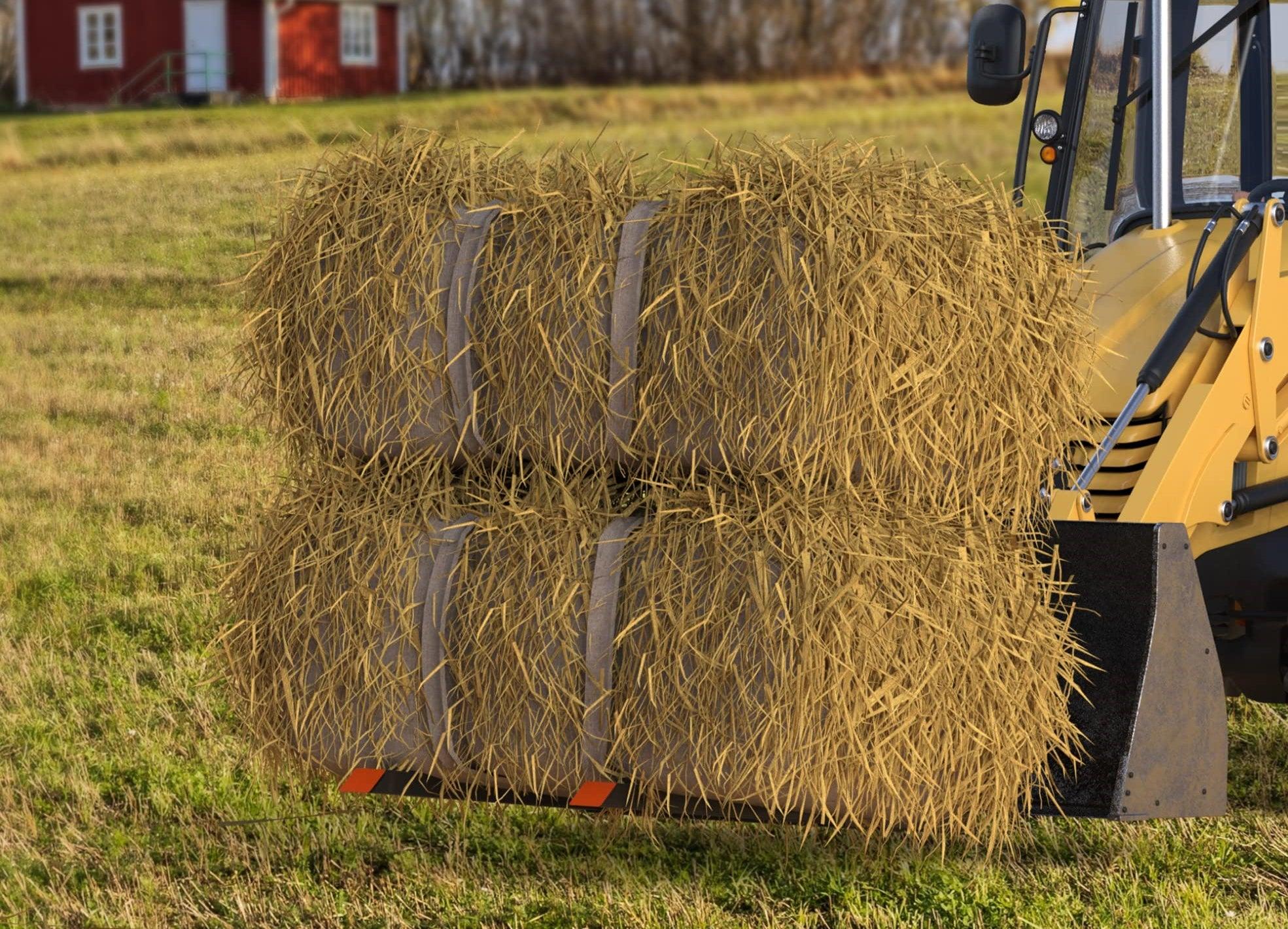 GARVEE Heavy Duty GARVEE Clamp on Pallet Forks for Tractor Bucket Loader & Skid Steer, 60" & 43" Sizes, Adjustable Stabilizer Bar (18"-34" & 13"-23"), 1500lbs Capacity for Efficient Material Handling