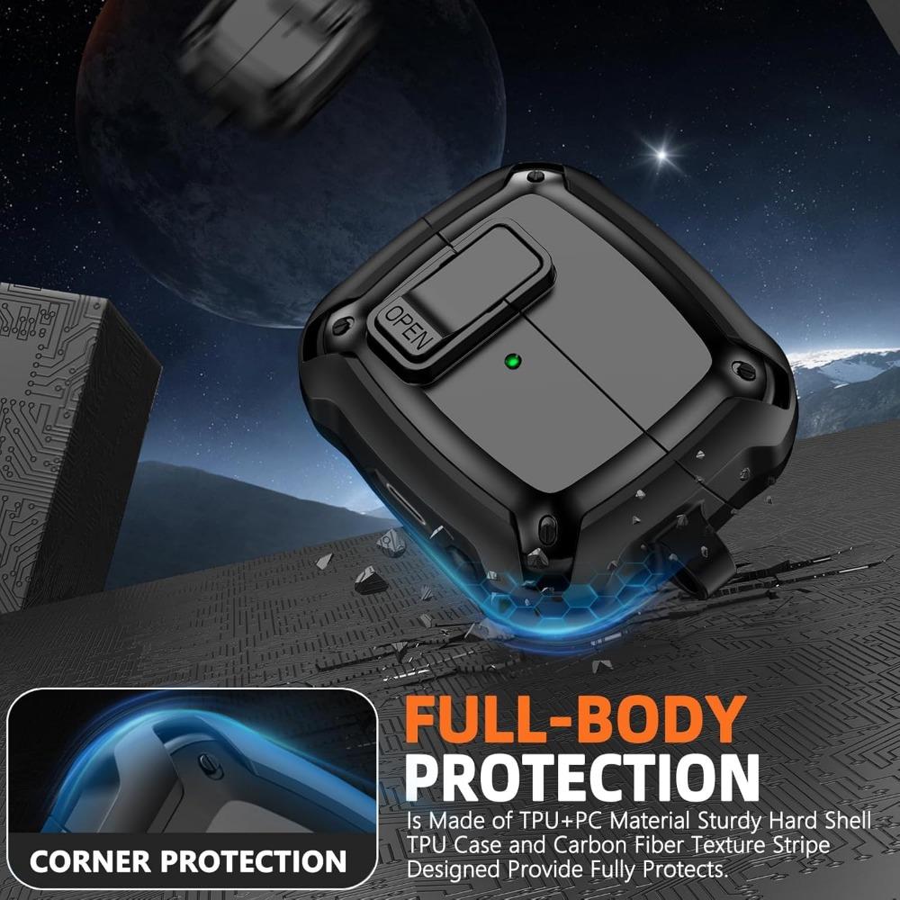 BASIC SUPPLY Compatible with Galaxy Buds 3 Pro Case(2024),Buds3 FE (2025),Buds 3 Case (2024) With Secure Lock Clip & Cleaning kit -Black BASIC SUPPLY Compatible with Galaxy Buds 3 Pro Case(2024),Buds3 FE (2025),Buds 3 Case (2024) With Secure Lock Clip & Cleaning kit -Black