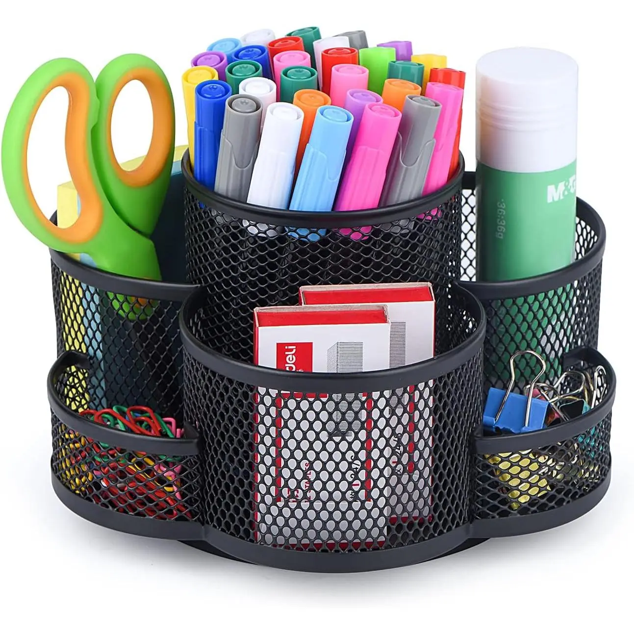 360 Rotating Pencil/Pen Holder for Desk in Black | Desk Organizers and Accessories