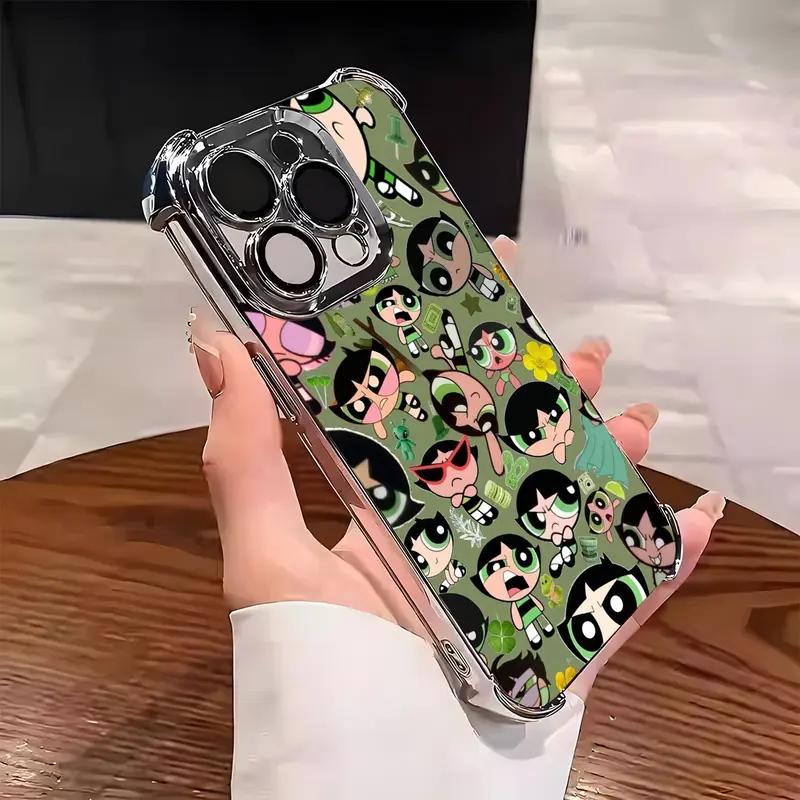Retro P0werpuff Girls Phone Case,Giving gifts to friends and family,for iPhone 17 16 15 14 13 12 11 Pro Max X XS for Samsung S22–S26 Plus Ultra