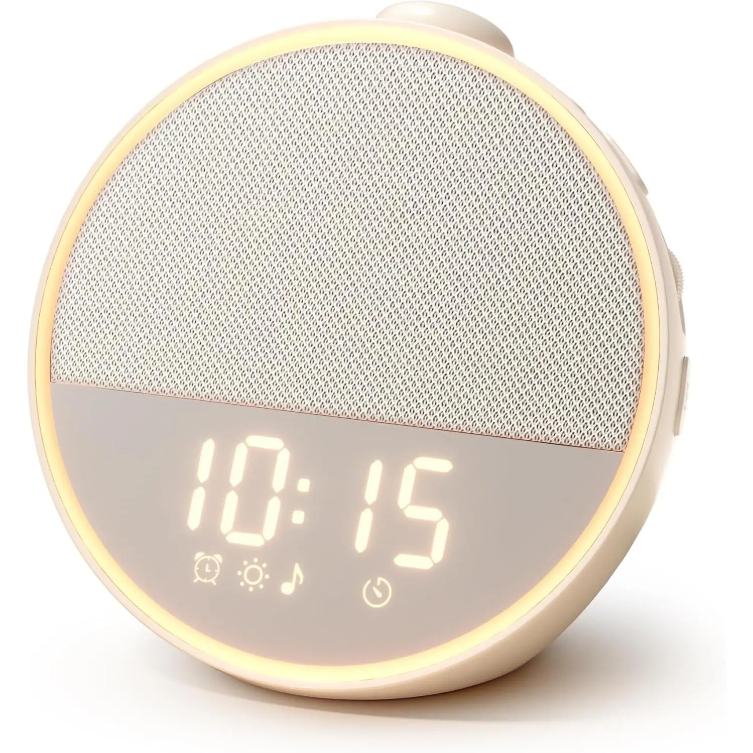 Sound Machine, Alarm Clock, Night Light, Screen-Free Sleep Routine| 30 Sounds, 10 Gentle Alarms, Sleep Timer, White Noise Machine for Sleep, Adults, Bedroom, Nightstand, Office, Travel(Cream)