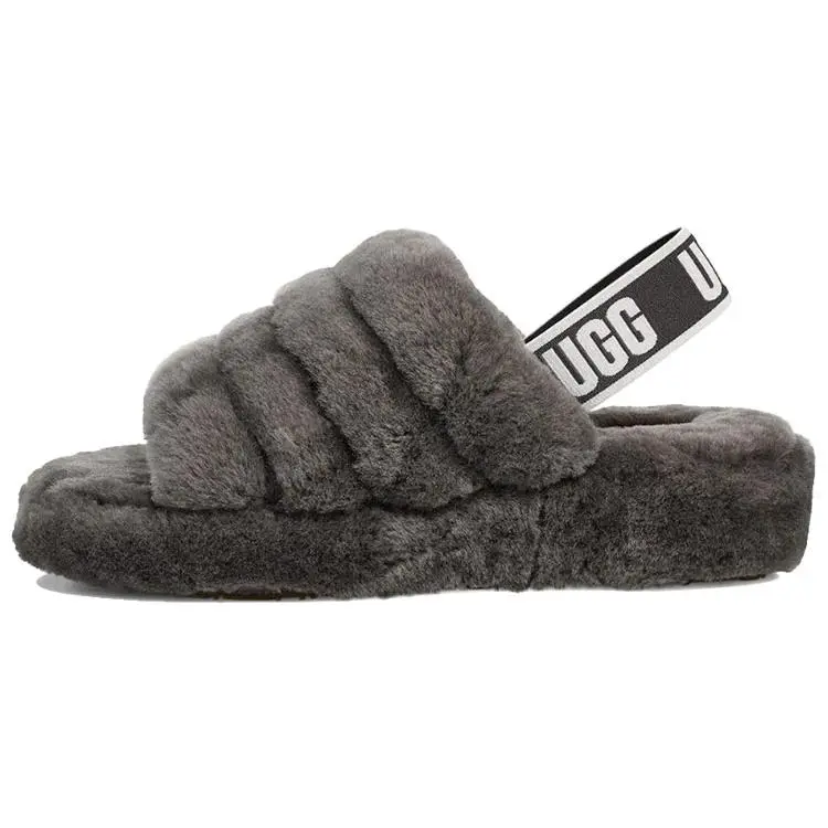 UGG Wmns Fluff Yeah Slide 'Charcoal' 1095119-CHRC