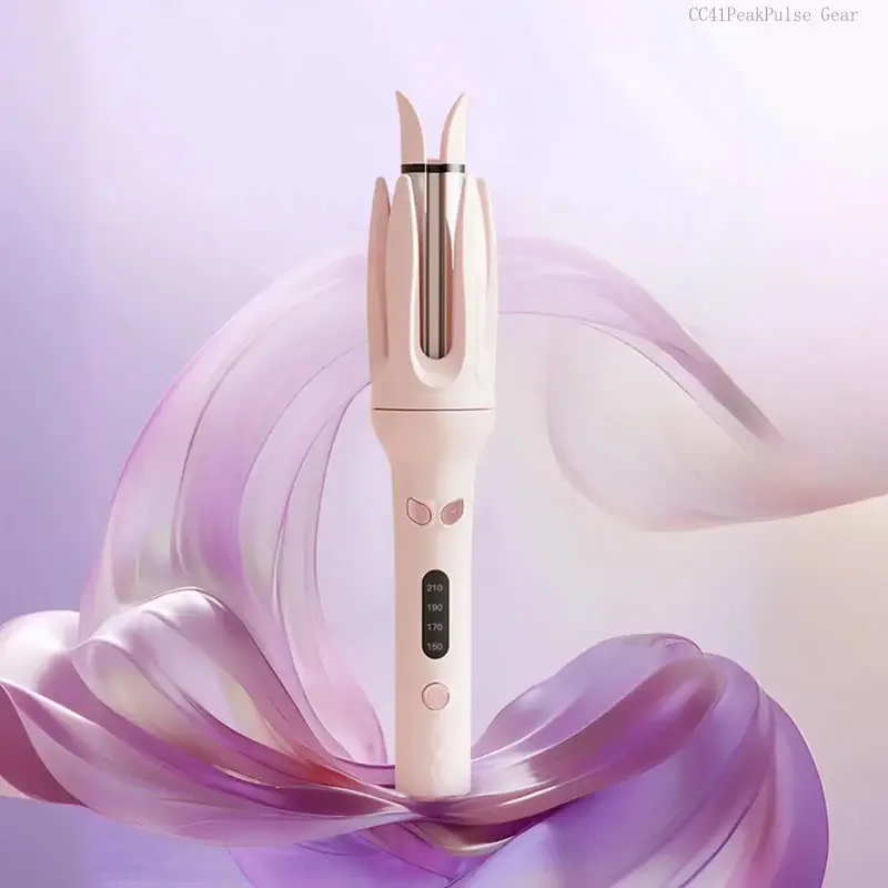 Electric Hair Curler, 4-speed Temperature Control Adjustable Curling Iron Set Hair Curler, LED Screen Hair Curling Wand, Hair Styling Tool, Automatic Curler, Waver Crimper Wavy Curly Hair Products, Portable Curler, Automatic Curling IronCC41PeakPulse Gear