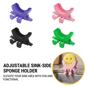 Funny Drainage Dish Sponge Holder - Sponge Daddy & Dish Mommy Sink Organizer, Modern Anti-Fouling Household Item for Cleaning Needs, Dishwashing Sponge, Home Accessories-YY0