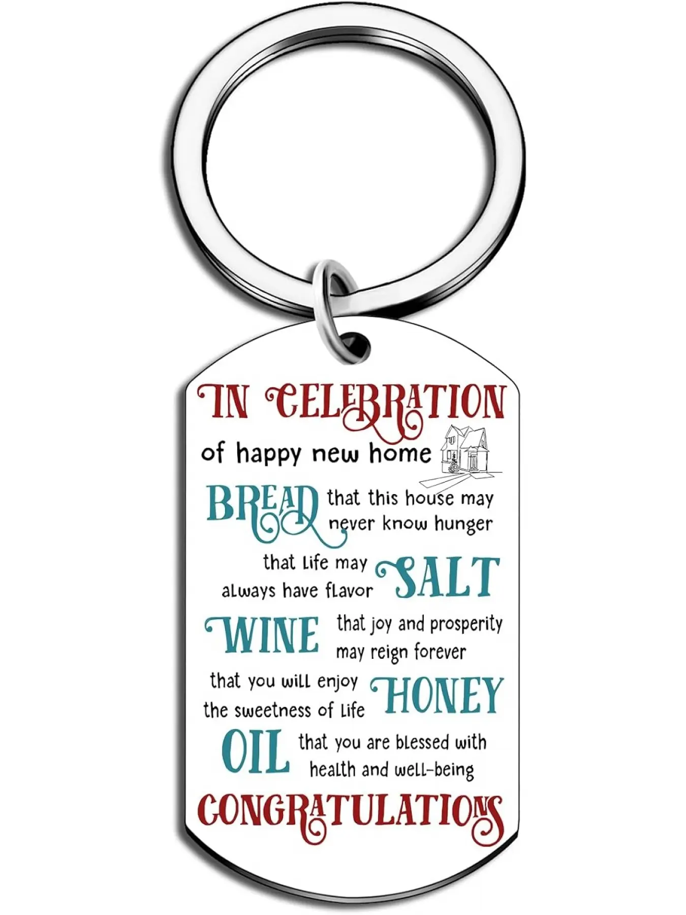 New Home Keychain 2026Housewarming Gifts For New House New Home Gift Ideas First Home Gifts For New Homeowners Neighbor Friends Co-Worker House Keyring