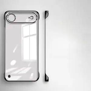 Ultra Thin Frameless Case for Iphone 17promax Air Slim Hard Shockproof Bumper Transparent Cover For iPhone17 17pro air