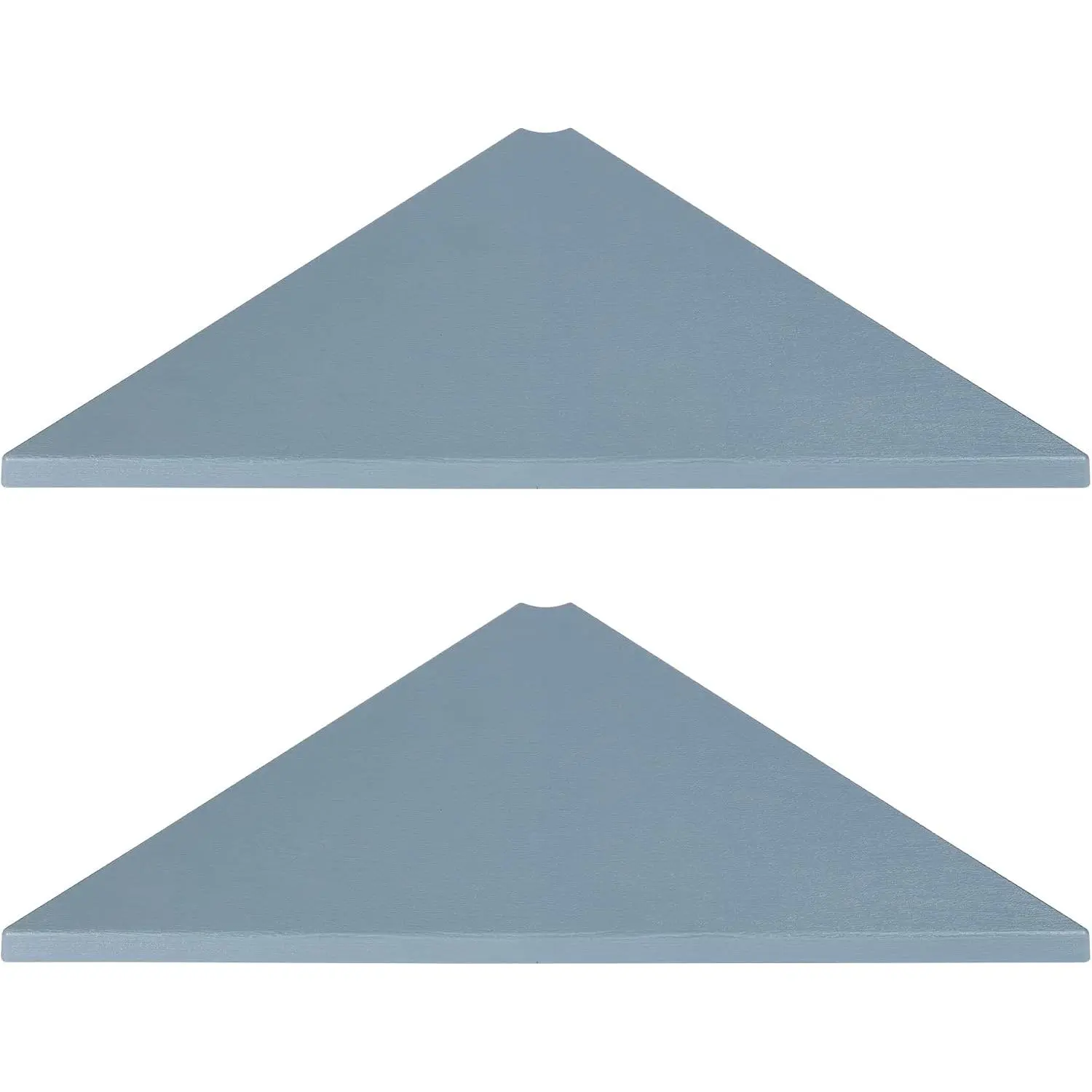 Corner Mounting Shelf Set of 2 – Easy to Install Floating Wall Shelves with  Grain Finish, Durable and  ABS Plastic for Kitchen, Bathroom, Living Room  Décor (Grey)