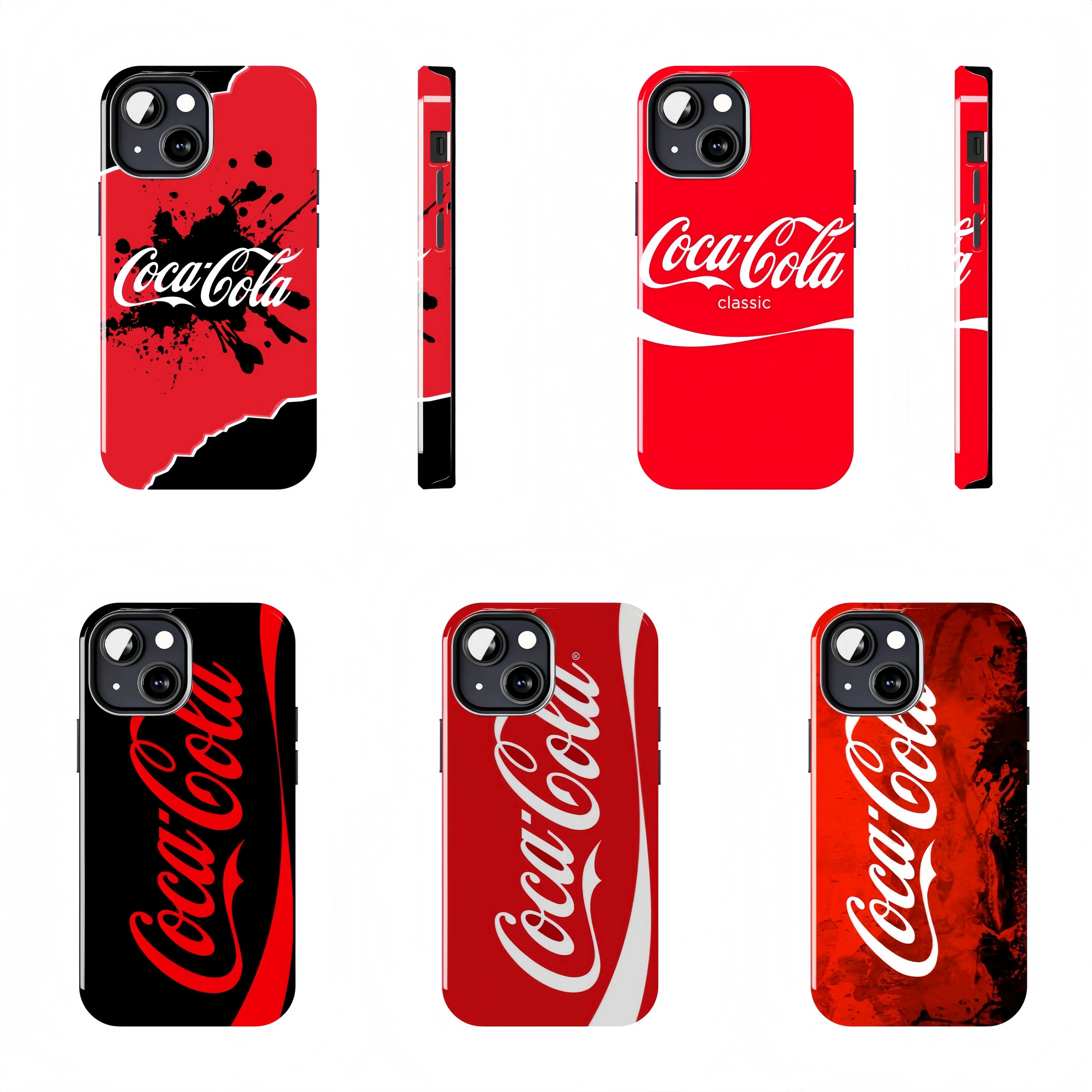 Coca-Cola Classic Phone Case Retro Soda Logo Protective Cover Compatible with iPhone 11–17 Pro Max/Plus Series and Samsung Galaxy S23–S25 Series
