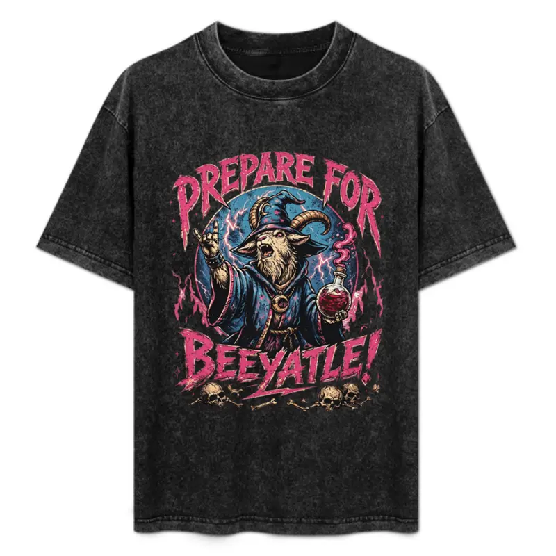 Beeyatle Menswear Oversized Relaxed Fit Cotton Dungeon Crawler Carl Tee - Streetwear Graphic Top, Sci-Fi LitRPG Fan Gift, Gradient Fabric Y2K Casual Sports Top, Easy Everyday Tee for Workdays (Princess Donut DCC Item)