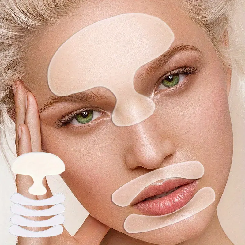 5 pcs Silicone transparent nose and lip patches, can be used anytime and anywhere, suitable as a patch tool for holiday gifts