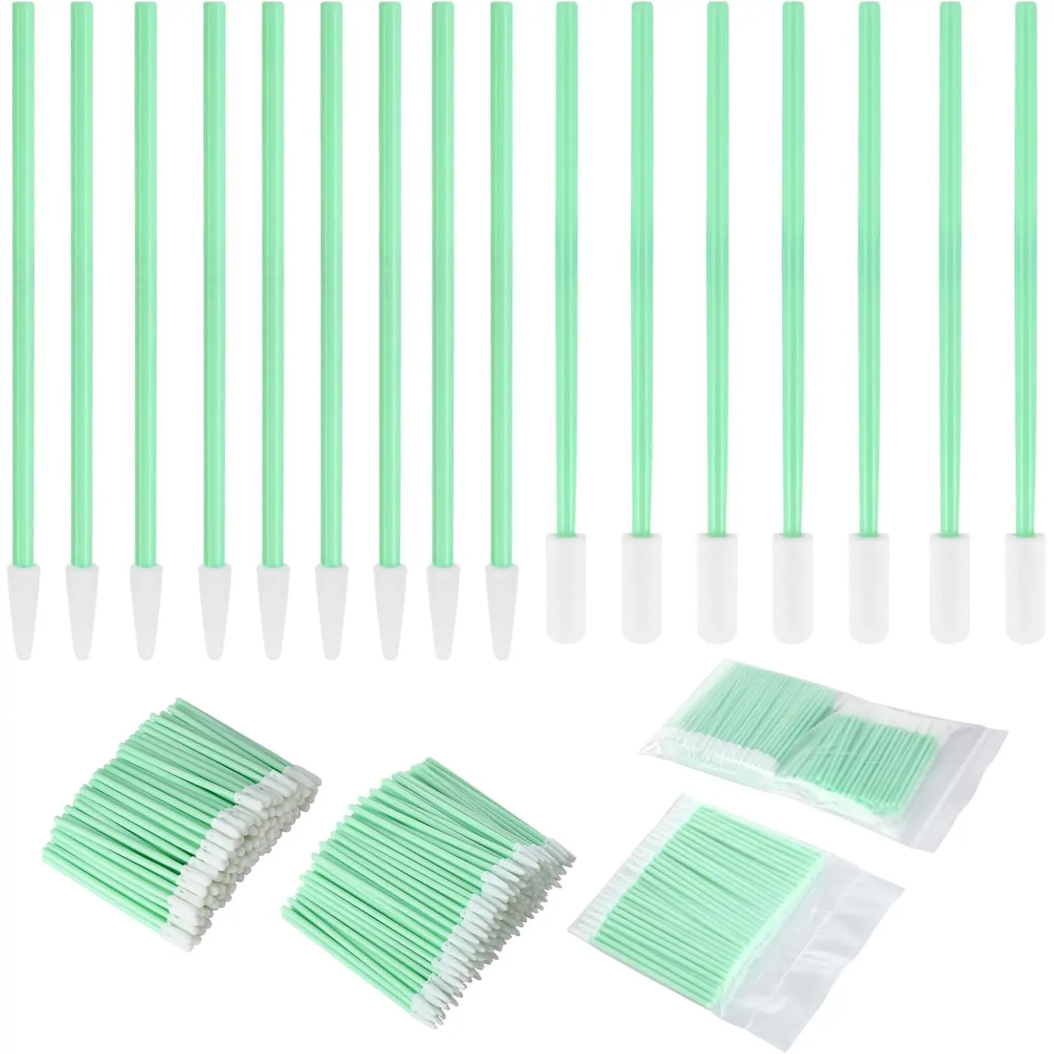 300pcs Cleaning Sponge Buds Sticks, Mini Cleaning Sticks, Make Up Cotton Swabs, Long Sticks For Small Devices Cleaning, Makeup, Skin Care Tool
