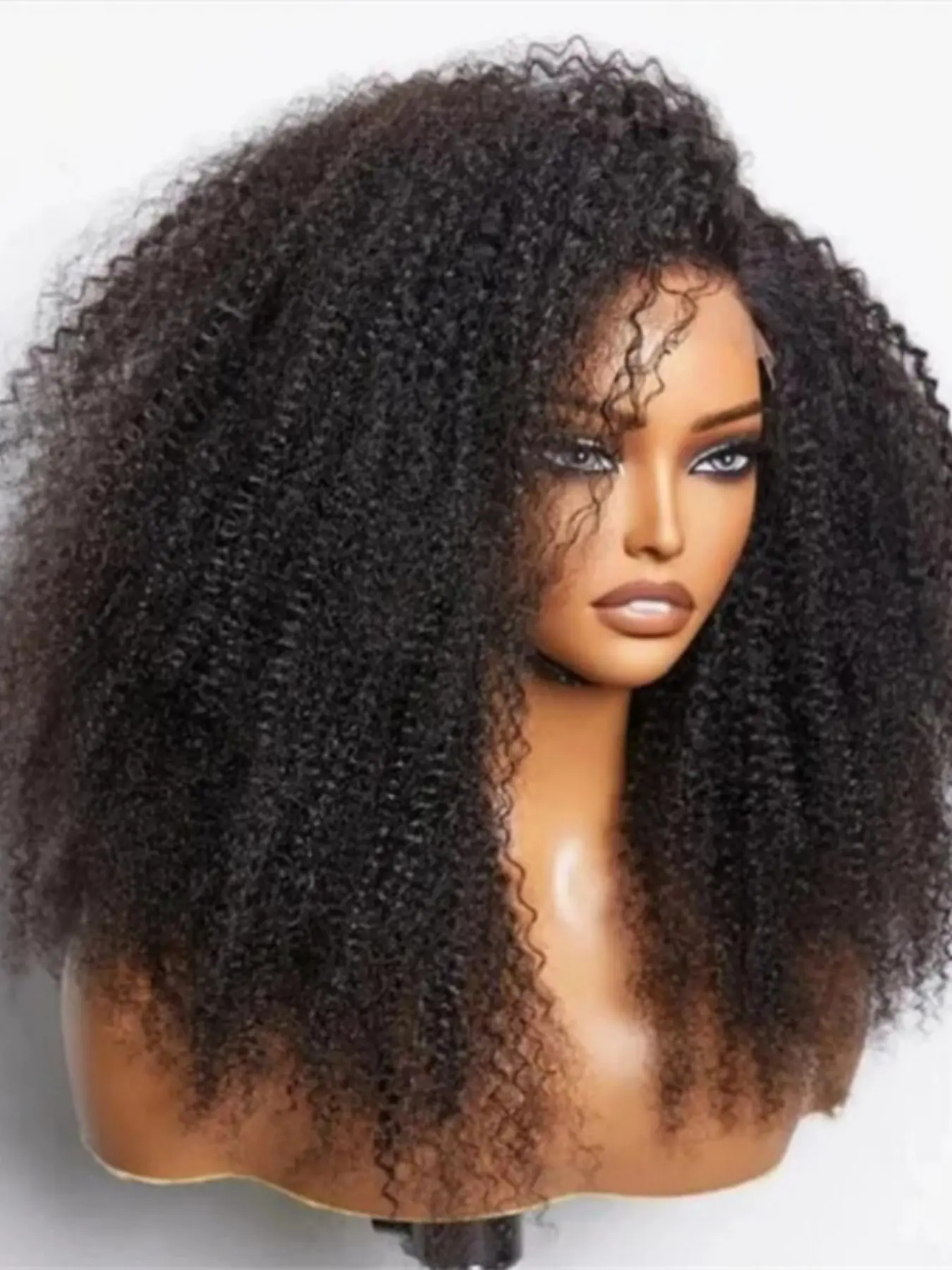 Soft Long 26 Inch 180 Density Curl Deep Lace Front Wig, Glueless Heat Resistant Daily Wear Synthetic Fiber Wig