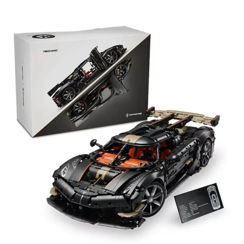 Model V8 Racing Black Supercar Toy, Adult Gift, Technical Vehicle Building Blocks, Model Car Kit, 4104 Pieces, for Home Decoration, Best festival Gift for Men and Kids