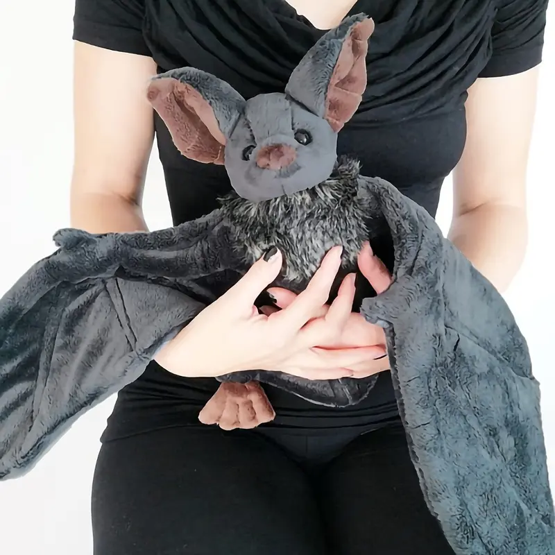 Cute Bat Plush Toy, Soft Fluffy Stuffed Bat Animal Doll, Adorable Night Creature, Perfect Halloween Gift for Kids, Stuffed Animal Gifts