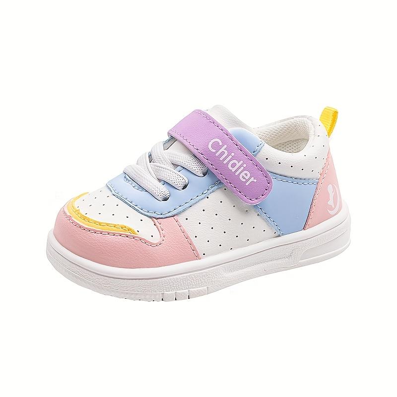 /Children's Shoes Ages 1-2.5-3 Years, Anti-/Simple/Versatile, Toddler Sneakers, School White Shoes, Flat Shoes Girls and Boys Indoor/Outdoor Wear, White/Pink, Boys' Shoes, Girls' Shoes, Casual Sneakers