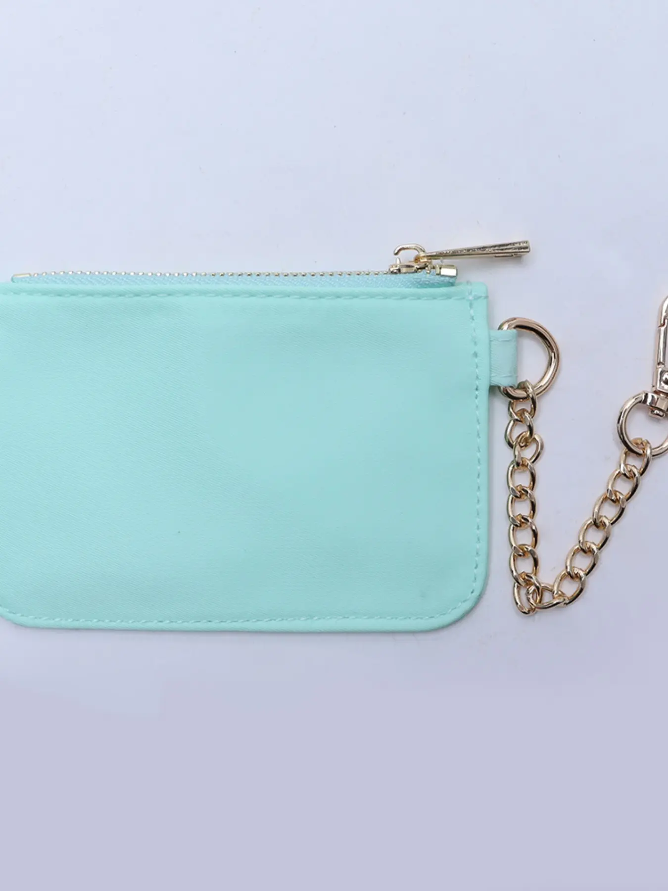 Fresh Mint Nylon Keychain Bag, Simple Korean Style, Durable Waterproof Material, Compact Lightweight, Ideal for Daily Use