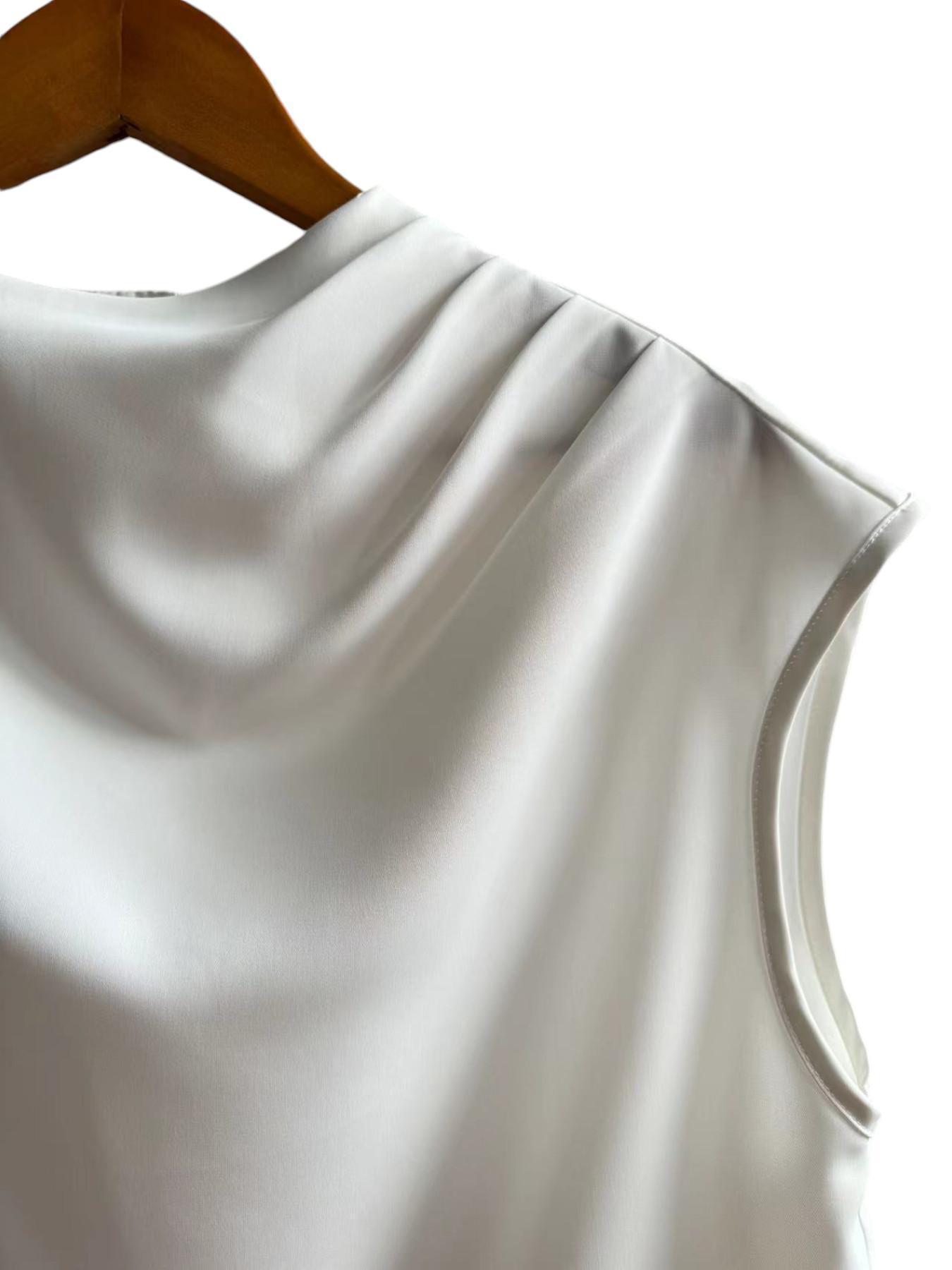 Women's Solid Color Blouse, Formal Basic Elegant Top for Work Office Business, Ladies Clothes for All Seasons, Casual Classy Top