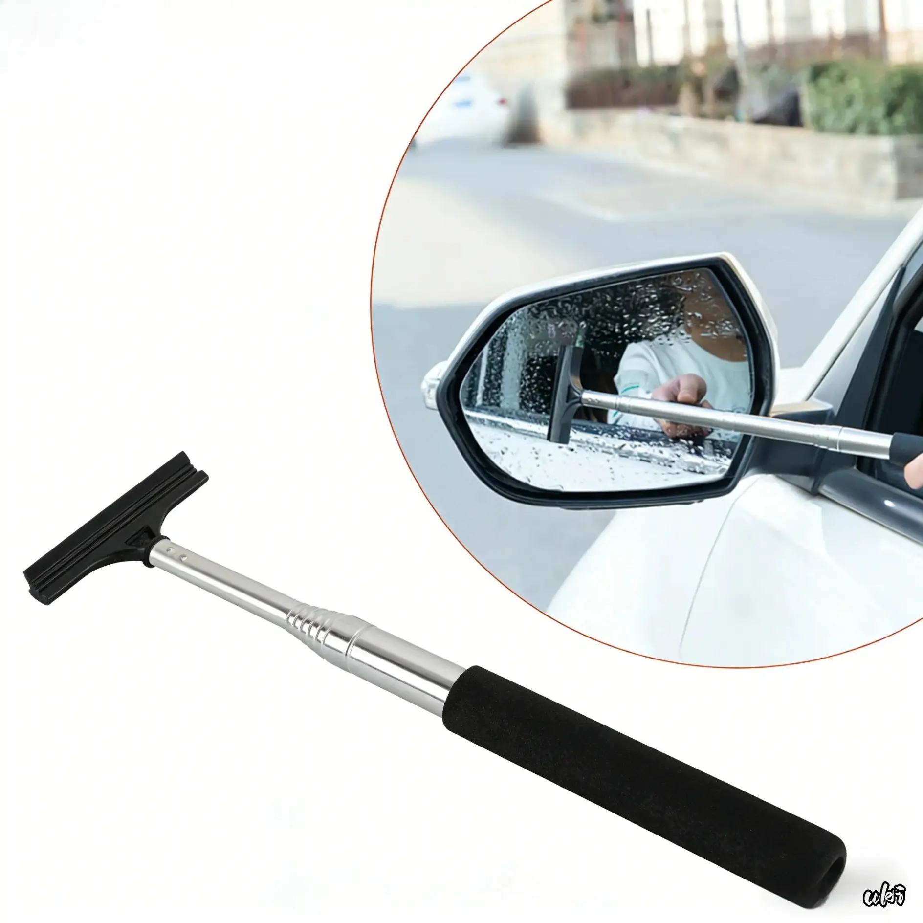 Retractable Auto Accessory for Cleaning Car Mirrors, Universal Compact Portable Wiper Tool, Easy to Carry for Rainy Days, Father's Day Gift, Mini Squeegee, Efficient To Wipe Water And Fog, Compact Portable Design, Rain/Fog Clean, Fog Removal