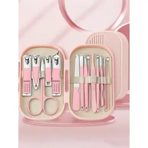 14-Piece Pastel Pink Nail Clipper Set – All-in-One Manicure Kit with Cutters & Travel Pouch. Perfect for Home, Travel & Office. Great Gift for Beauty Lovers.
