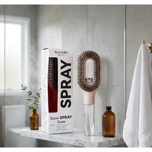 Mid Year Sale Deals For You – Restock Alert!  Curl Refresh Wet/Dry Brush – Anti-Frizz & Breakage Control with Water Sprayer – Travel Comb (Khaki/Black) | SummerWins