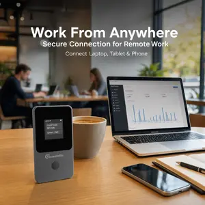 IotesimGlo T8 Portable WiFi Hotspot Router - No SIM Card Needed, 15GB Free US Data, Travel Pocket WiFi Device