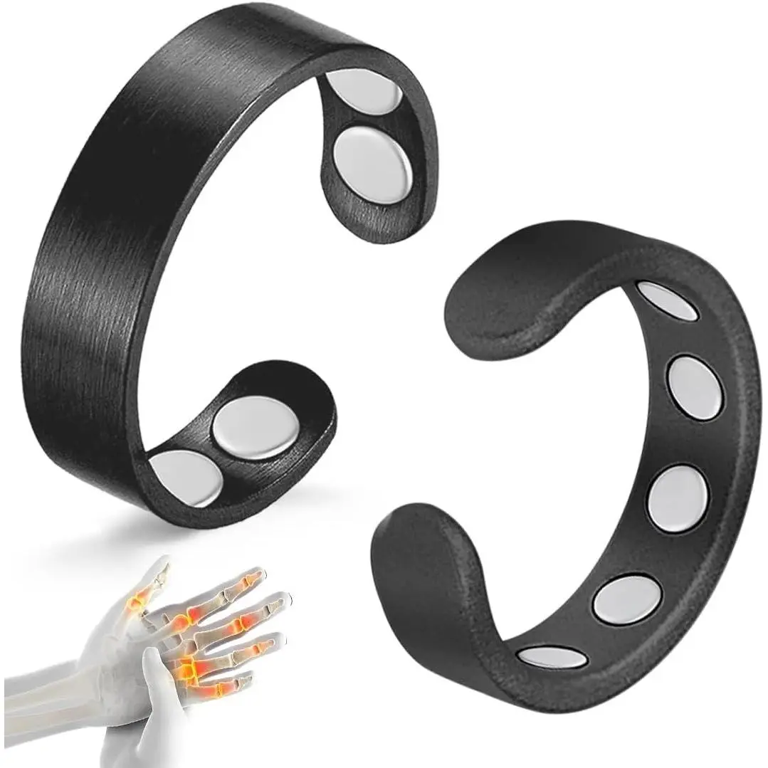 9X Copper Rings for Women Men, with Powerful Magnets, Adjustable Solid Pure Copp