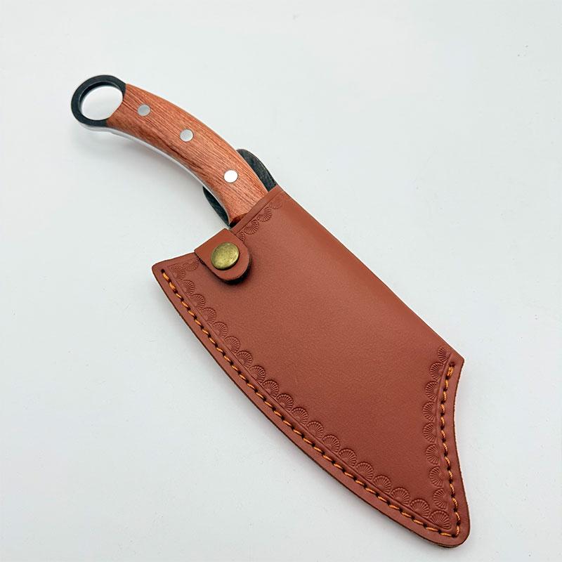 Premium Stainless Steel Forging Meat Cleaver and Bone Knife, Wooden Handle, Ideal for Home Cooking, Camping, BBQ, Festival Use, Stainless Steel Knives