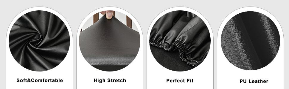 NILUOH Waterproof Seat Covers for Dining Room Chairs Set of 4, Pu Leather Chair Seat Slipcovers Dining Chair Cover Removable Washable Chair Protctor Cover, Rear Covers (PU-Coffee) NILUOH Waterproof Seat Covers for Dining Room Chairs Set of 4, Pu Leather Chair Seat Slipcovers Dining Chair Cover Removable Washable Chair Protctor Cover, Rear Covers (PU-Coffee)
